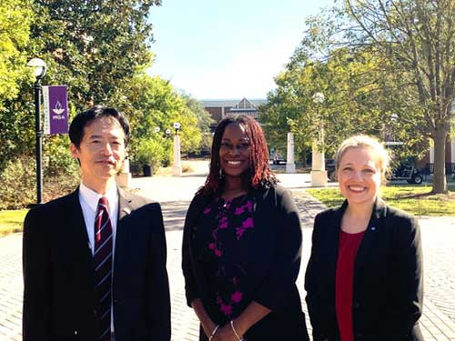 Campus visit with the Consulate General of Japan in Atlanta and Jessica Cork, VP Community Engagement and Corporate Communications with YKK.